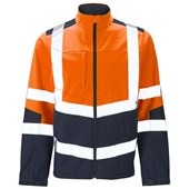 Supertouch Orange/Navy Hi Vis Two Tone Softshell Jacket Supertouch Orange/Navy Hi Vis Two Tone Softshell Jacket