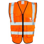 Supertouch Orange Hi Vis Executive Vest Supertouch Orange Hi Vis Executive Vest
