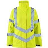 Supertouch Yellow Women's Padded Hi Vis Waterproof Jacket