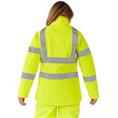 Supertouch Yellow Women's Padded Hi Vis Waterproof Jacket