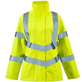 Supertouch Yellow Women's Lightweight Hi Vis Waterproof Jacket