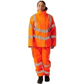 Supertouch Orange Women's Lightweight Hi Vis Waterproof Jacket