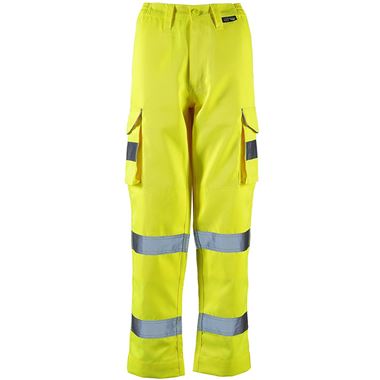 Supertouch Yellow Women's Hi Vis Combat Trousers