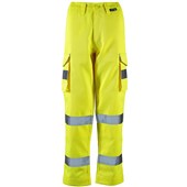 Supertouch Yellow Women's Hi Vis Combat Trousers