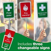 First Aider & Fire Marshal A5 Desk Sign