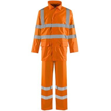Supertouch Orange Premium Lightweight Waterproof Hi Vis Rainsuit