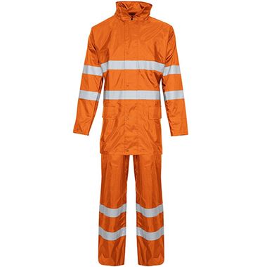 Supertouch Orange Contractor Hi Vis Rainsuit