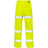 Supertouch Yellow 3 Band Hi Vis Combat Trousers Supertouch Yellow 3 Band Hi Vis Combat Trousers