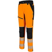 Portwest T140 PW3 Orange Stretch Hi Vis Trouser