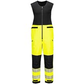Portwest T150 PW3 Yellow Waterproof Breathable Hi Vis Rain Salopettes (3L)