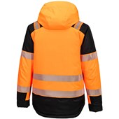 Portwest T160 PW3 Orange Waterproof Padded Hi Vis Winter Jacket