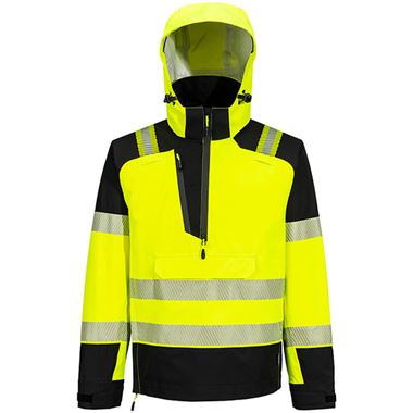 Portwest T161 PW3 Yellow Waterproof Breathable Hi Vis Overhead Rain Jacket (3L)