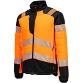 Portwest T170 PW3 Orange Hybrid Padded Lined Hi Vis Baffle Jacket