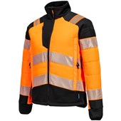 Portwest T171 PW3 Orange Women's Hybrid Padded Lined Hi Vis Baffle Jacket