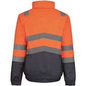 Regatta TRA218 Pro Orange/Navy Two Tone Waterproof Padded Hi Vis Bomber Jacket