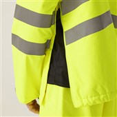 Regatta TRA316 Tactical Yellow Hi Vis Waterproof Breathable Overhead Bomber Jacket