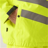 Regatta TRA316 Tactical Yellow Hi Vis Waterproof Breathable Overhead Bomber Jacket