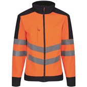 Regatta TRA625 Pro Orange/Navy Two Tone Hi Vis Softshell Jacket (3L)