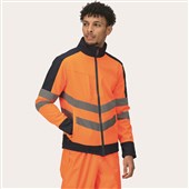 Regatta TRA625 Pro Orange/Navy Two Tone Hi Vis Softshell Jacket (3L)