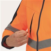 Regatta TRA625 Pro Orange/Navy Two Tone Hi Vis Softshell Jacket (3L)