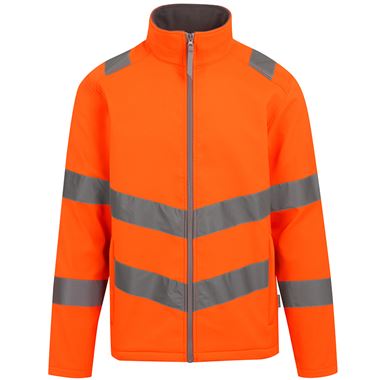 Regatta TRA712 Pro Contract Ablaze Orange Hi Vis Softshell Jacket (2L)