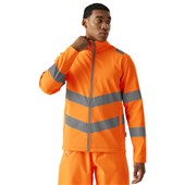 Regatta TRA712 Pro Contract Ablaze Orange Hi Vis Softshell Jacket (2L)