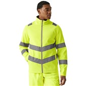 Regatta TRA712 Pro Contract Ablaze Yellow Hi Vis Softshell Jacket (2L)