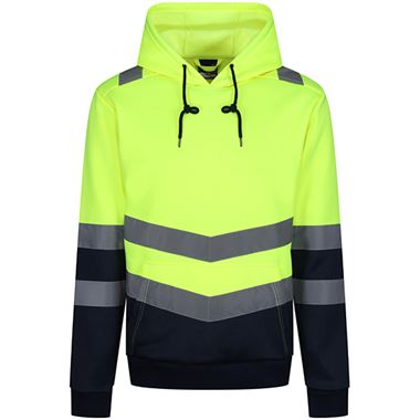 Regatta TRF663 Pro Yellow/Navy Two Tone Hi Vis Hoodie