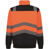 Regatta TRF670 Pro Orange/Navy Two Tone Hi Vis 1/4 Zip Sweat Top