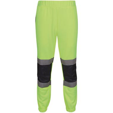 Regatta TRJ503 Pro Yellow/Navy Two Tone Hi Vis Jogging Bottoms