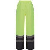 Regatta TRJ523 Pro Yellow/Navy Two Tone Waterproof Padded Hi Vis Trouser