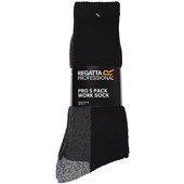 Regatta TRP141 Pro Black Work Socks - Pack of 5 Pairs