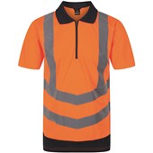 Regatta TRS189 Pro Orange/Navy Two Tone Hi Vis Polo Shirt