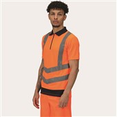 Regatta TRS189 Pro Orange/Navy Two Tone Hi Vis Polo Shirt