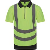 Regatta TRS189 Pro Yellow/Navy Two Tone Hi Vis Polo Shirt