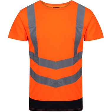 Regatta TRS194 Pro Orange/Navy Two Tone Hi Vis T-Shirt