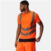 Regatta TRS194 Pro Orange/Navy Two Tone Hi Vis T-Shirt