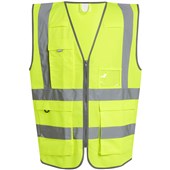 Regatta TRS251 Pro Yellow Zipped Hi Vis Executive Vest