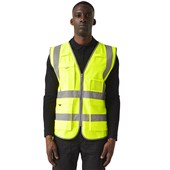 Regatta TRS251 Pro Yellow Zipped Hi Vis Executive Vest