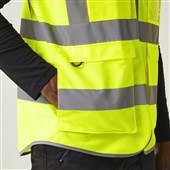 Regatta TRS251 Pro Yellow Zipped Hi Vis Executive Vest