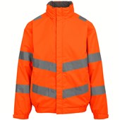 Regatta TRW457 Pro Contract Dover Orange Waterproof Padded Fleece Lined Hi Vis Jacket