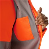 Regatta TRW457 Pro Contract Dover Orange Waterproof Padded Fleece Lined Hi Vis Jacket