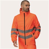 Regatta TRW497 Pro Orange Hi Vis Waterproof Packaway Jacket