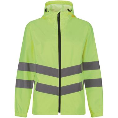 Regatta TRW497 Pro Yellow Hi Vis Waterproof Packaway Jacket