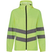 Regatta TRW497 Pro Yellow Hi Vis Waterproof Packaway Jacket