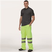 Regatta TRW498 Pro Yellow Hi Vis Waterproof Breathable Packaway Trouser