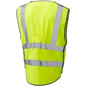 Leo Workwear Barnstaple Yellow EcoViz Superior 3-Part Quick Release Hi Vis Vest