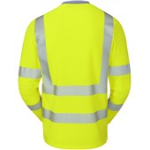 Leo Workwear Capstone Yellow EcoViz Coolviz Plus Long Sleeve Hi Vis T-Shirt